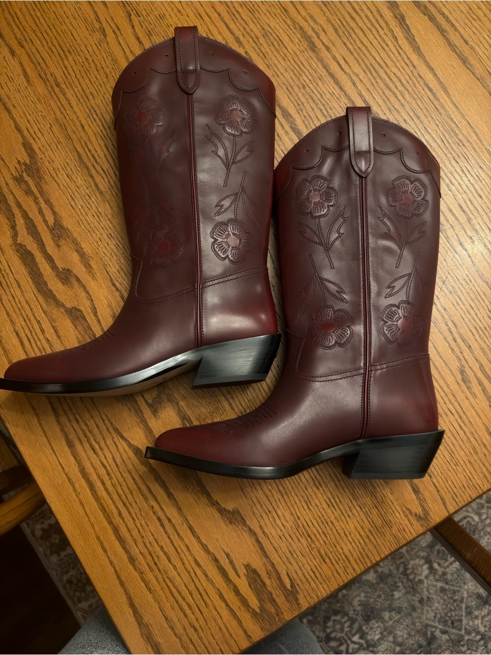 Coach Aria Cowboy Boot - Merlot - Picture 2 of 4